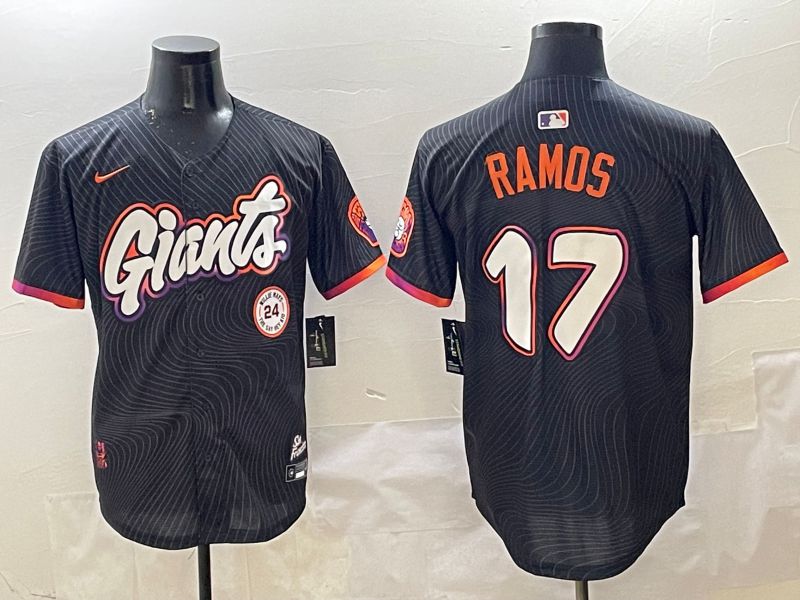 Men San Francisco Giants #17 Ramos Black Joint Name Nike 2025 MLB Jersey style 9->chicago white sox->MLB Jersey